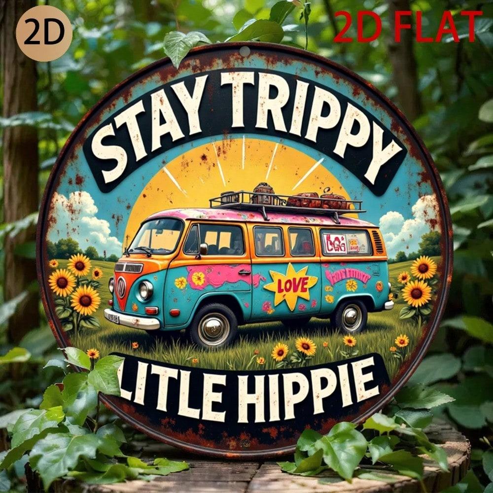 Vintage Hippie Van Blechschild Wandkunst für Garage Café Dekoration
