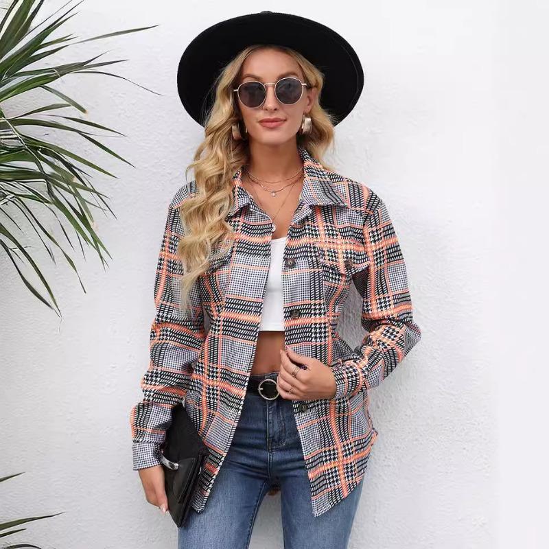 And Womens Winter Printing Autumn Singlebreasted Mediumlength Longsleeved Jacket