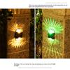 4pcs 4led Solar Wall Lamp Waterproof Up Down Luminous Night Light For Outdoor Garden Courtyard Decoration