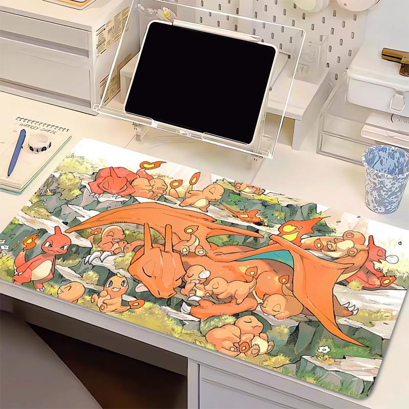 Natural Rubber Mouse Pad Pokemon Charizard table XXL Game Desk mat Computer Keyboard Pad PC gaming accessories carpet mousepad