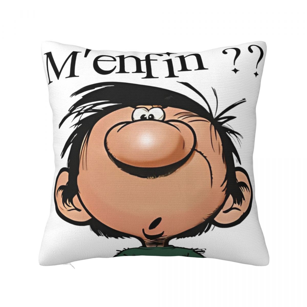 Soft and Sweet Home Gaston Lagaffe Big Ben HeadDecoration Pillowcase Accessories Pillow Cover Square Multiple Sizes 12x12Inch