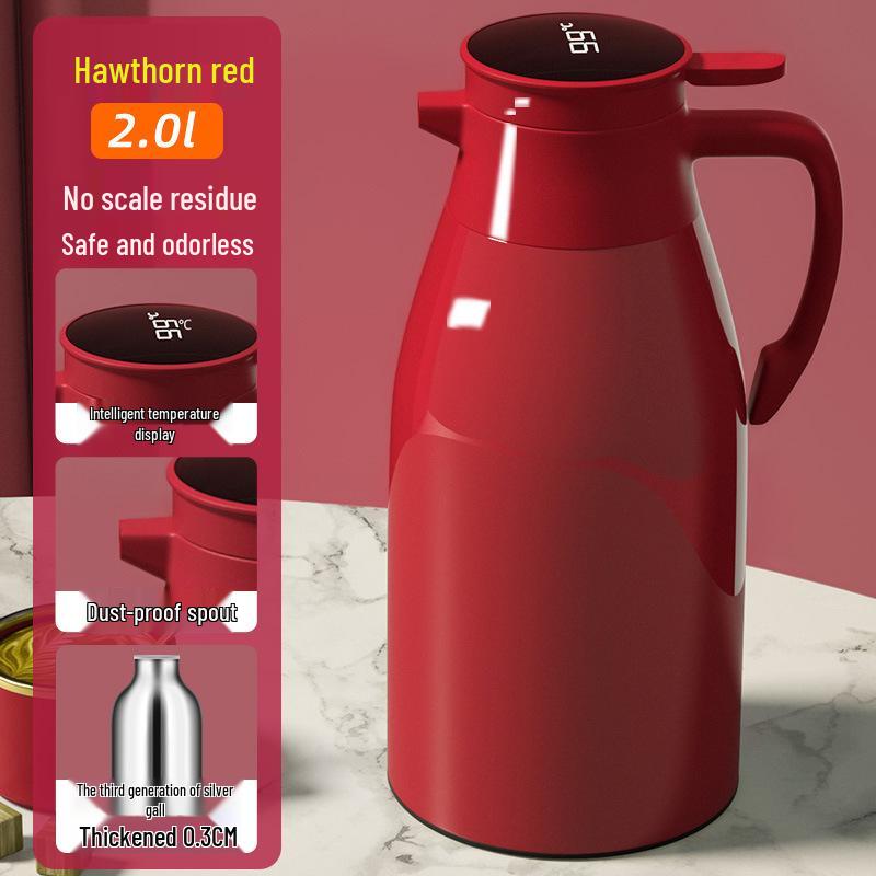 Large Capacity Glass Liner Insulated Thermos Pot - Home Hot Water Dispenser, Thickened and Portable
