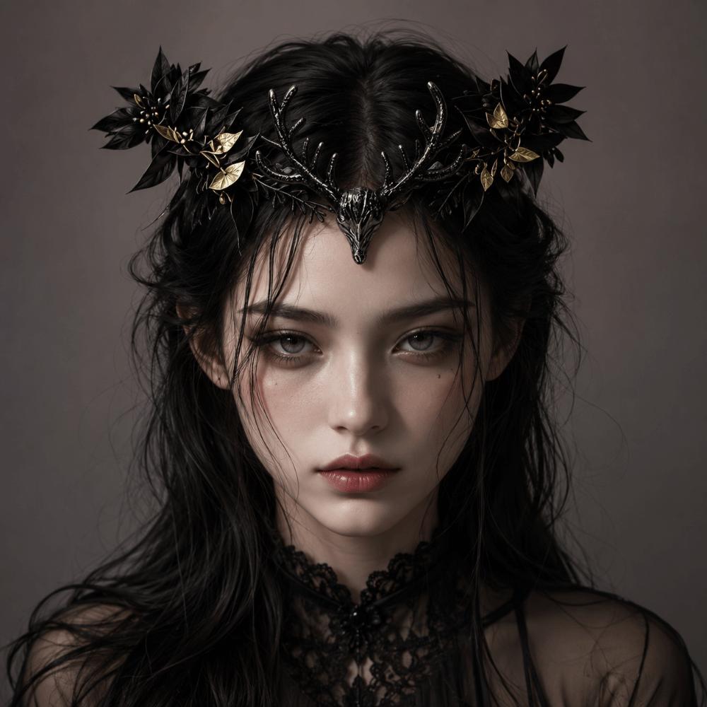 Vintage Style Floral Wreath Headband Artificial Floral Fairy Headpiece Elf Tiara Crown Halloween
