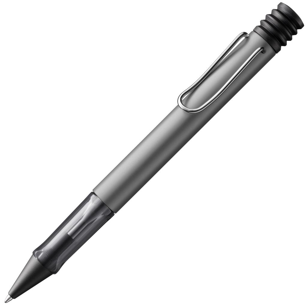 Caneta esferográfica de grafite LAMY com pega ergonómica, traço médio, alumínio leve, inclui um cartucho preto de grande capacidade LAMY M16 AL-star -