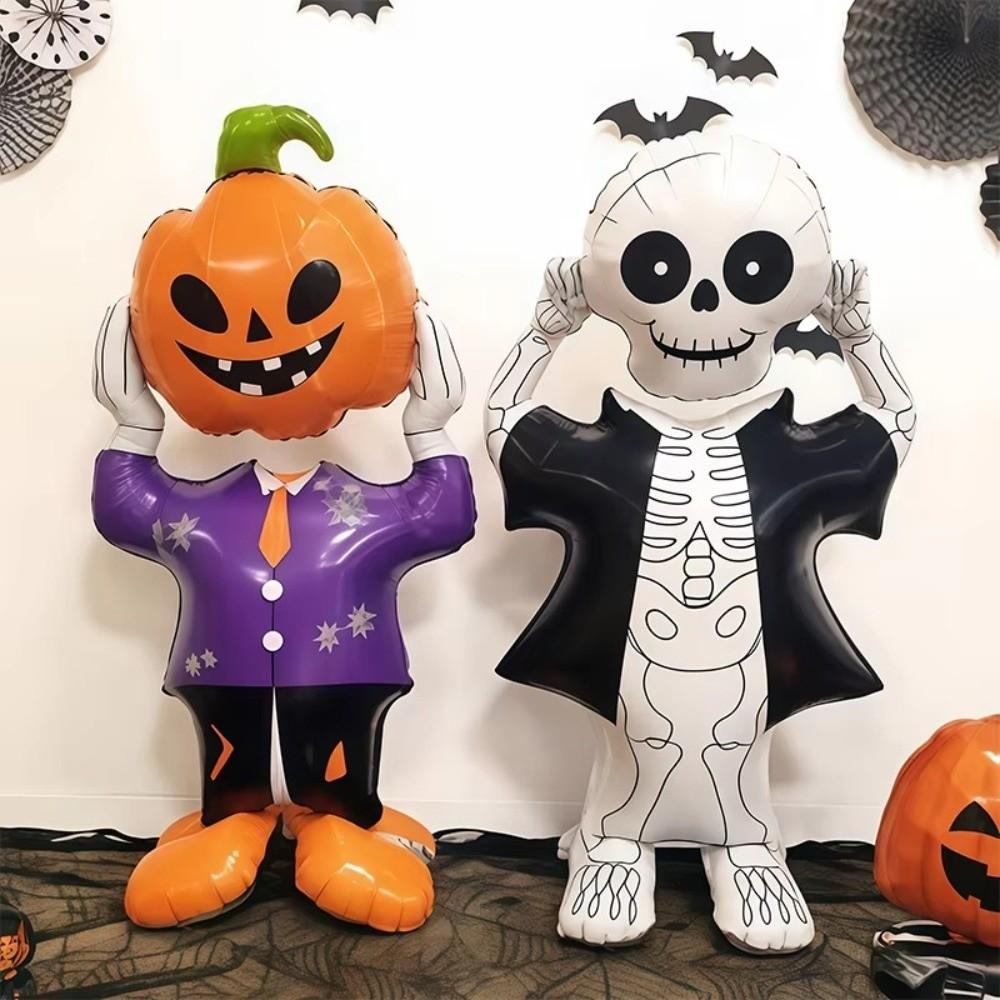 Skull Design Vertical Balloon Pumpkin Design Halloween Balloon  Halloween Party