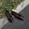 Johnature Cross Belt Mary Jane Shoes Genuine Leather Flats Round Toe Soft Soled Women's Shoes