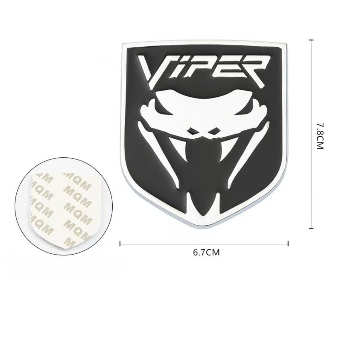 1Pc 3D Metal Snake Logo Badge Stickers Front Grill Side Fender Emblem Badge Sticker чёрный/серебряный