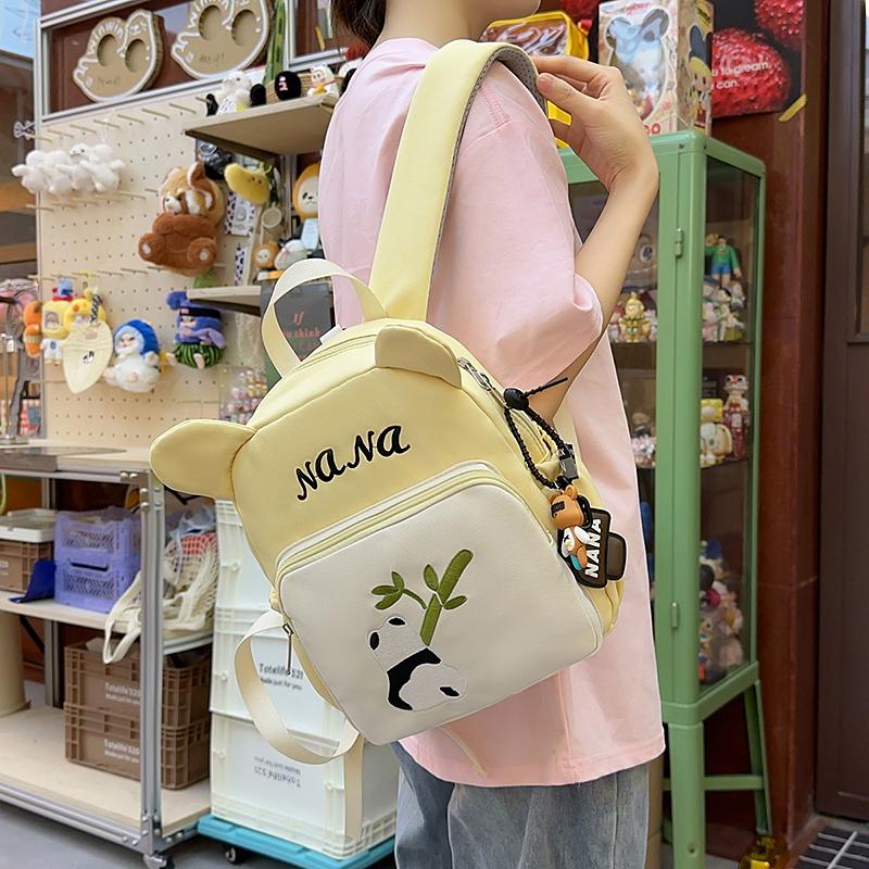 Cartoon Panda Print Schoolbag Kindergarten Backpack Boys and Girls Backpack