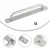 180mm/210mm Length Sliding Door Handle Double Hole Aluminum Alloy Non Perforated Door Handle Durable Smooth Punch-free Pulls