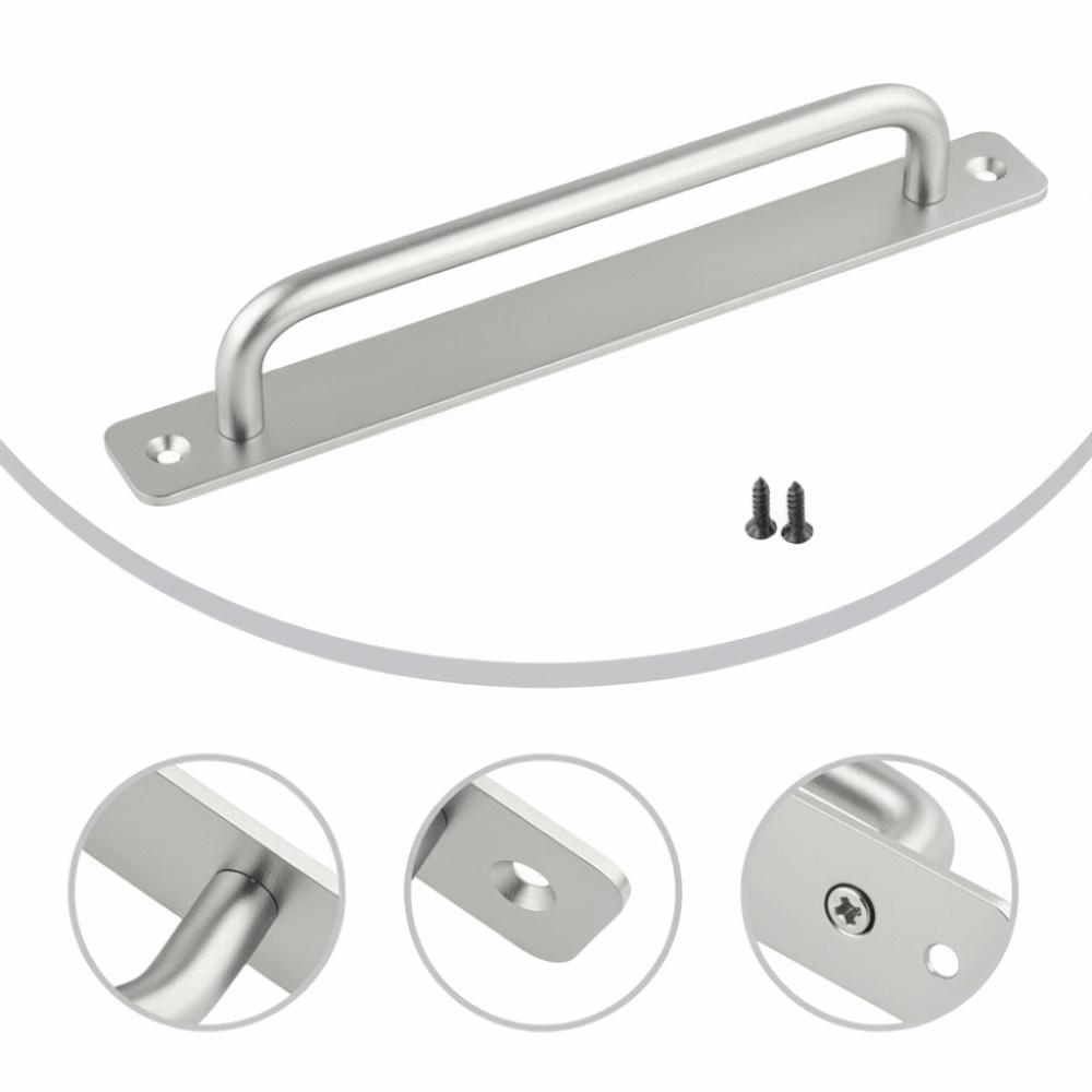 180mm/210mm Length Sliding Door Handle Double Hole Aluminum Alloy Non Perforated Door Handle Durable Smooth Punch-free Pulls