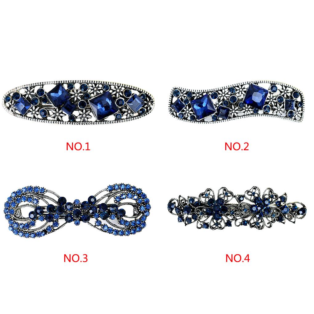 Girls Bowknot Headwears Bridal Wedding Hair Clip Women Spring Hairpin Rhinestone Barrette
