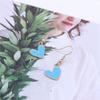 Chic Heart-Shaped Drip Oil Earrings - Versatile Alloy Personality Accessory