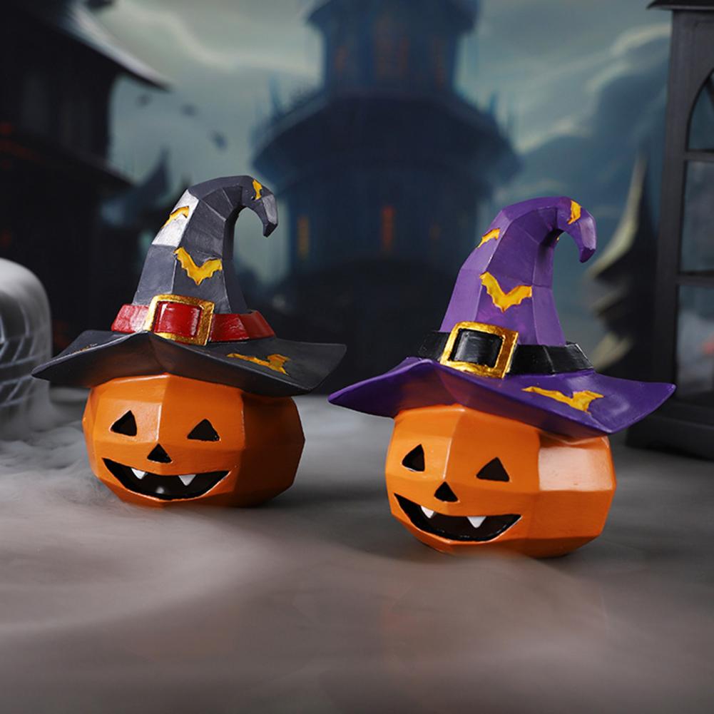 Halloween Statue Halloween Centerpiece Decoration Spooky Halloween Pumpkin Witch Hat Decor Indoor Outdoor for Festive Home