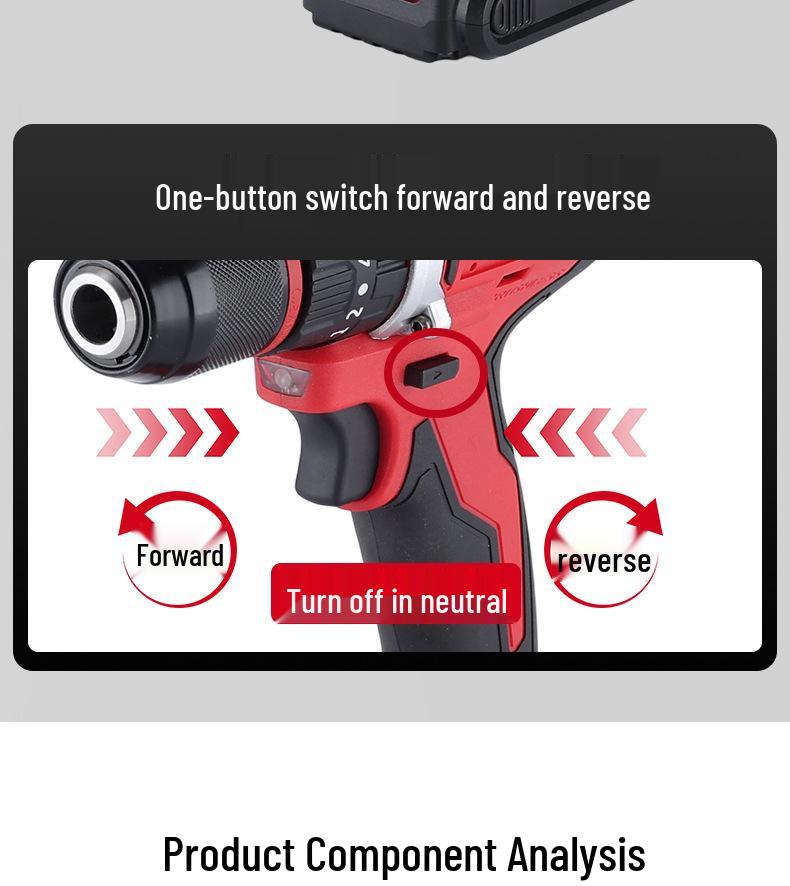 Multi-functional Brushless Pistol Drill – High Power Impact with Lithium Battery