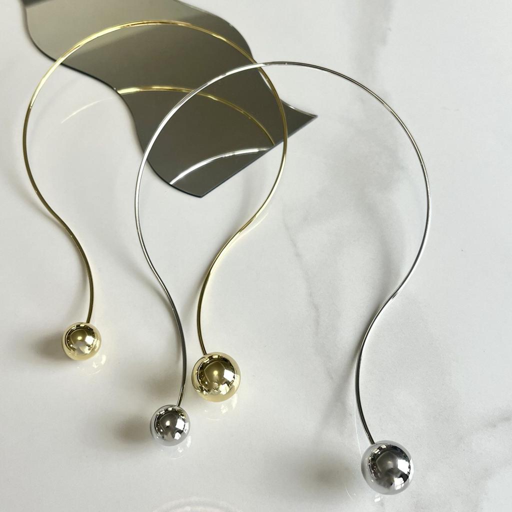 Einfaches High-End Originaldesign Geometrische Sphärische Wassertropfenkragen Kupfer Damen Leichte Luxushalskette