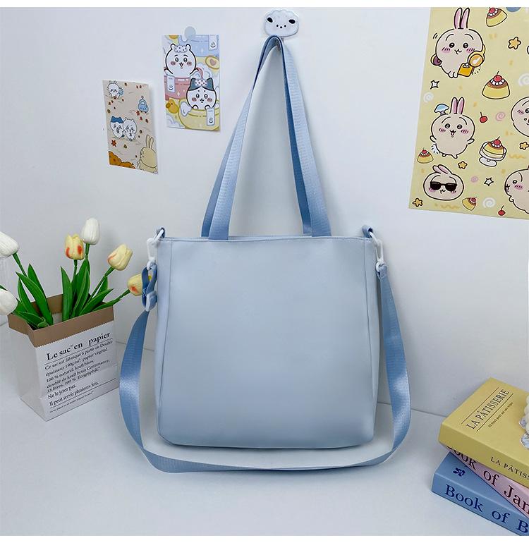 Large Capacity Cute Kitten Ita Bag - Cartoon Print Transparent Shoulder Bag for Students