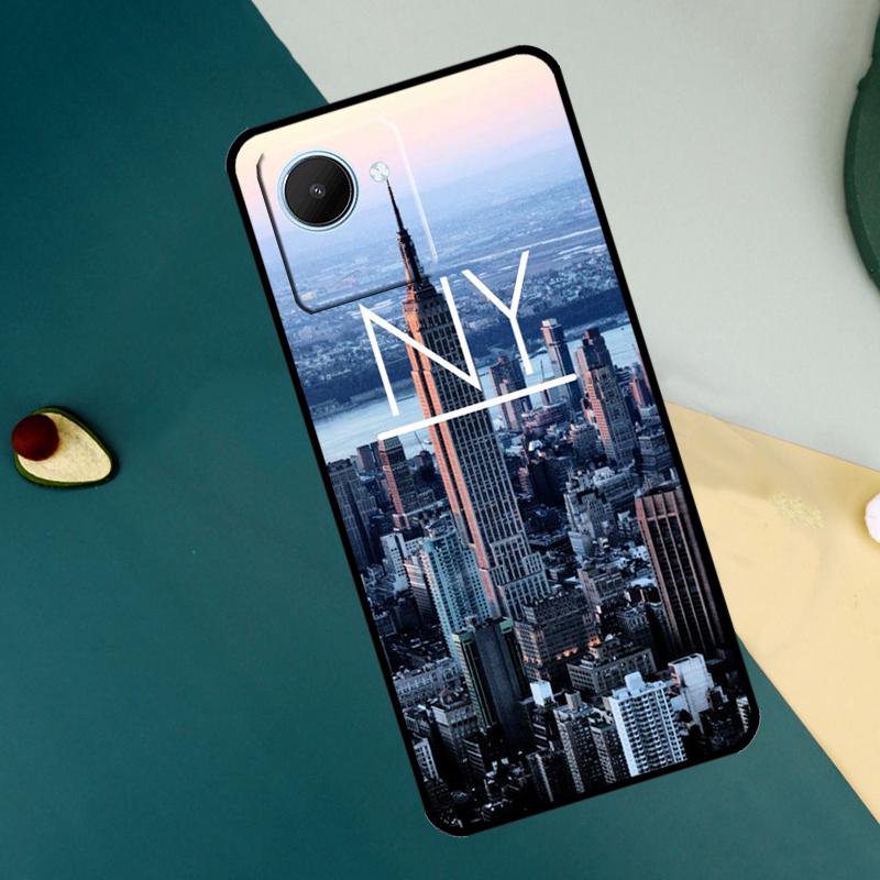New York City For Realme C63 C61 C71 C55 C67 C51 C75 C65 C53 10 11 12 13 14 Pro Plus GT6 GT7 15 Pro Case