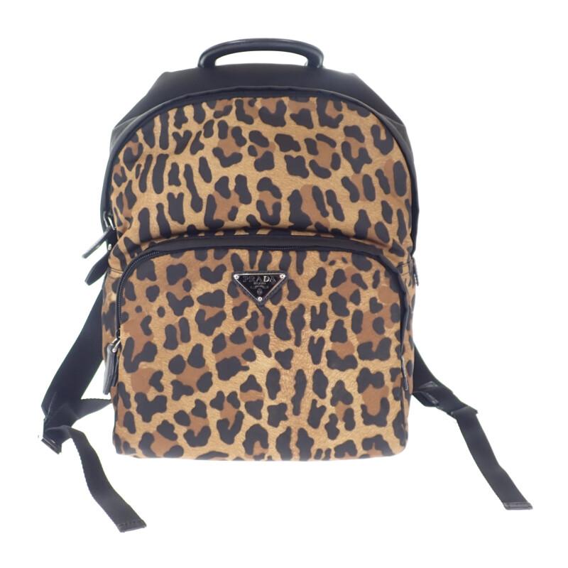 PRADA  1BZ001 Backpack · Daypack Brown/black Nylon Women