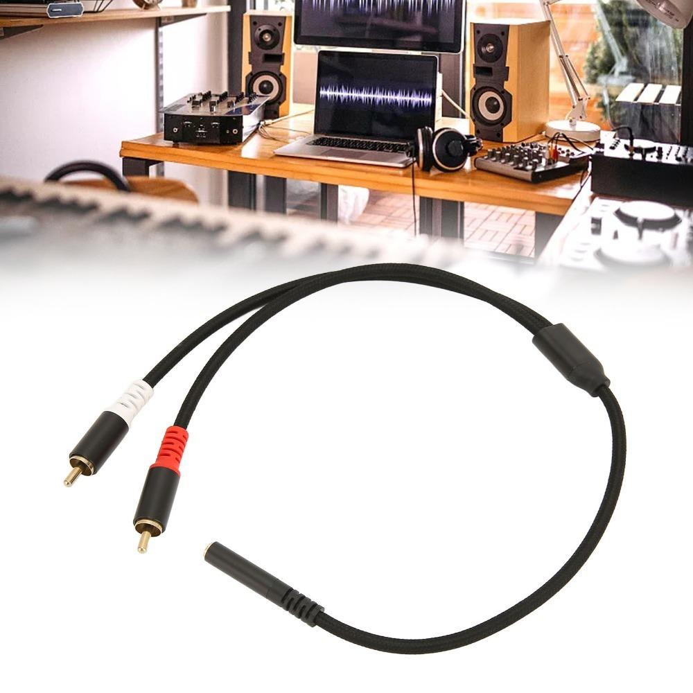 Flexible Stereo 3.5mm to 2RCA Cable Plug and Play Bidirectional Sound Y Splitter Cord  For Speakers