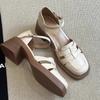 2025 Damenschuhe Geschlossene Zehen Damen Sandalen Mode Schnallenriemen Büro und Karriere Sommer Bedeckte Ferse Sandaletten mit Absatz