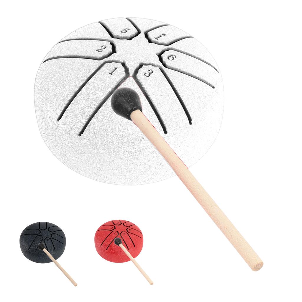 Tobă cu limbă din oțel de 3 inch, mini tobă fără griji, 6 tonuri, pentru meditație, vindecare a minții și corpului, yoga, percuție I