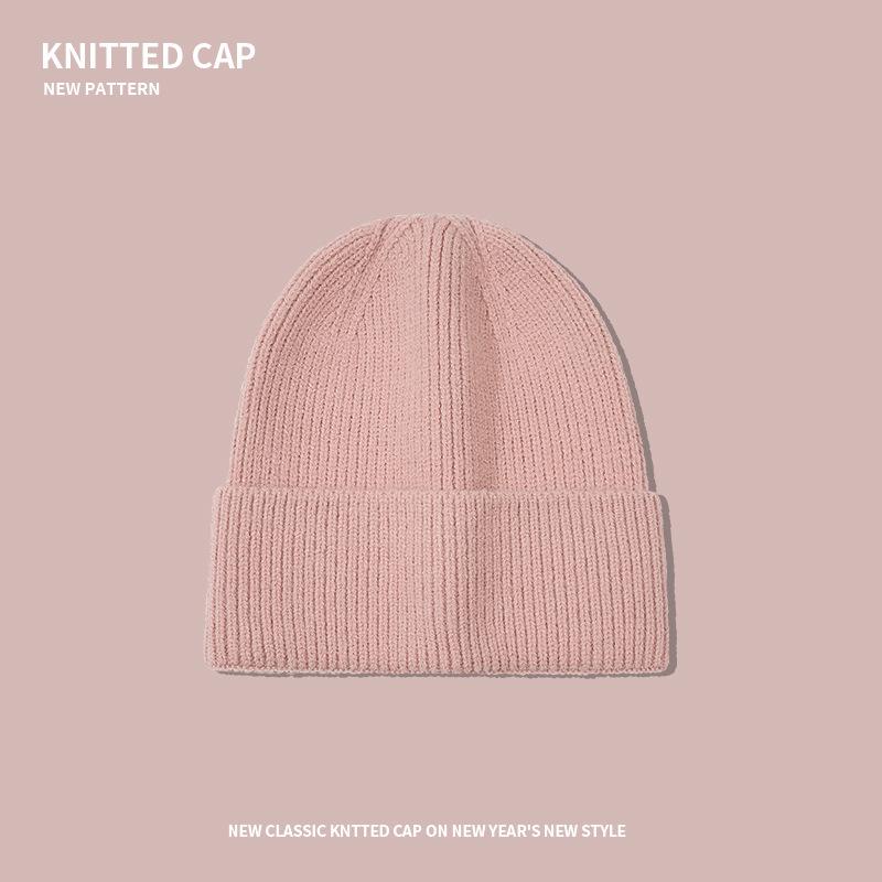 Jasna deska dzianinowa czapka męska jesienno-zimowa duży obwód głowy czapka na głowę chroniąca przed zimnem ciepła ochrona uszu pokaż twarz mała wełniana czapka damska