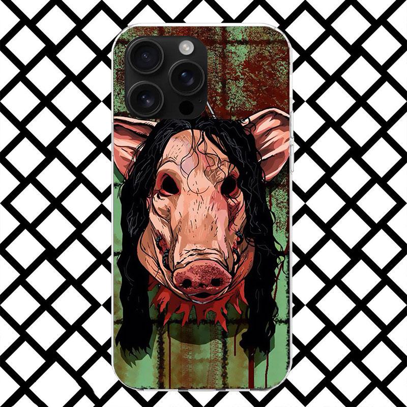 The Jigsaw Killer Horror Phone Case for iPhone 17 Air 16 16E 15 14 Plus 13 Mini 12 11 Pro Max 7 8 + SE 2020 Soft Cover Fundas 17