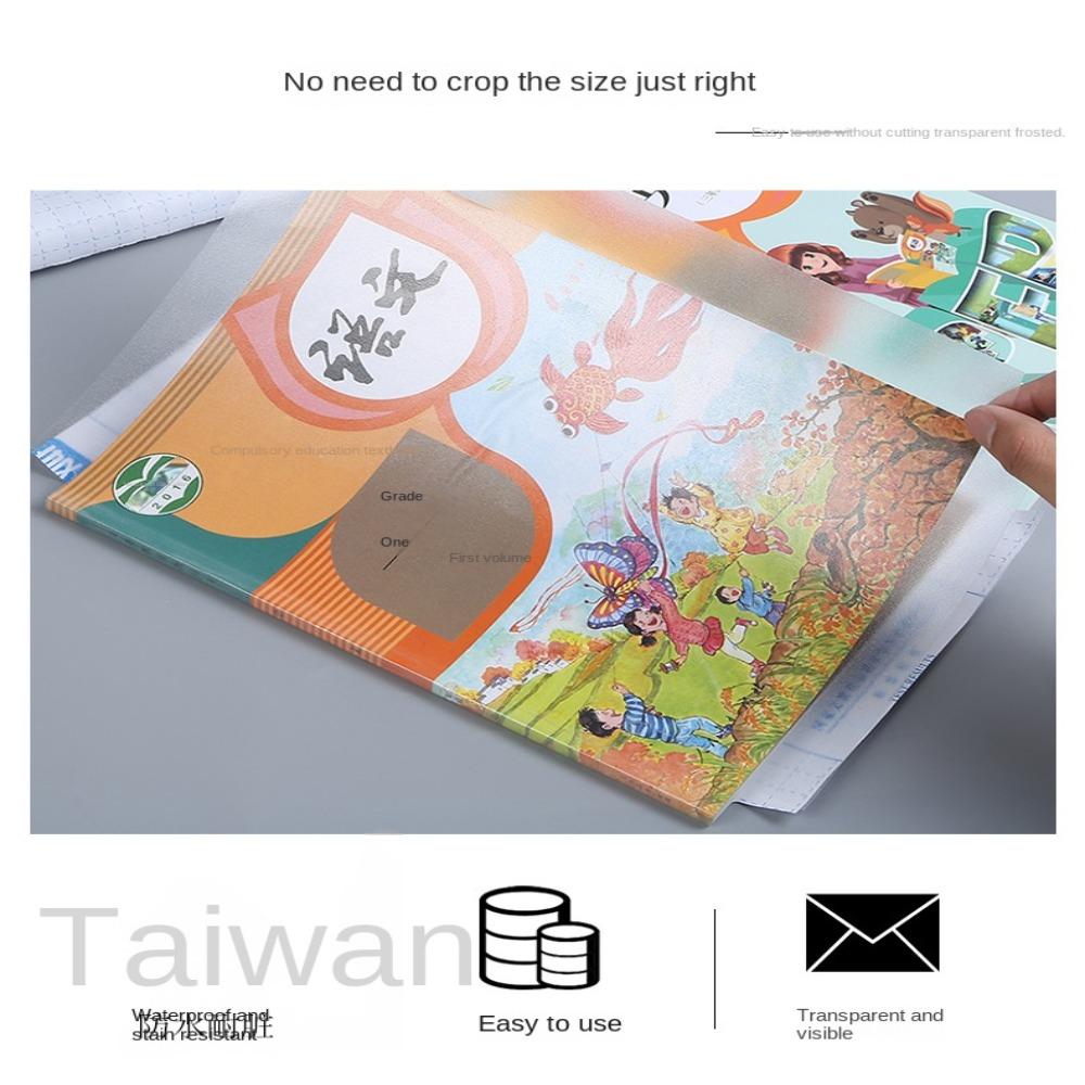 10 Sheets Self Adhesive Clear Book Wrap A4 Notebook Protector Wrap Book Protector Cover  Book