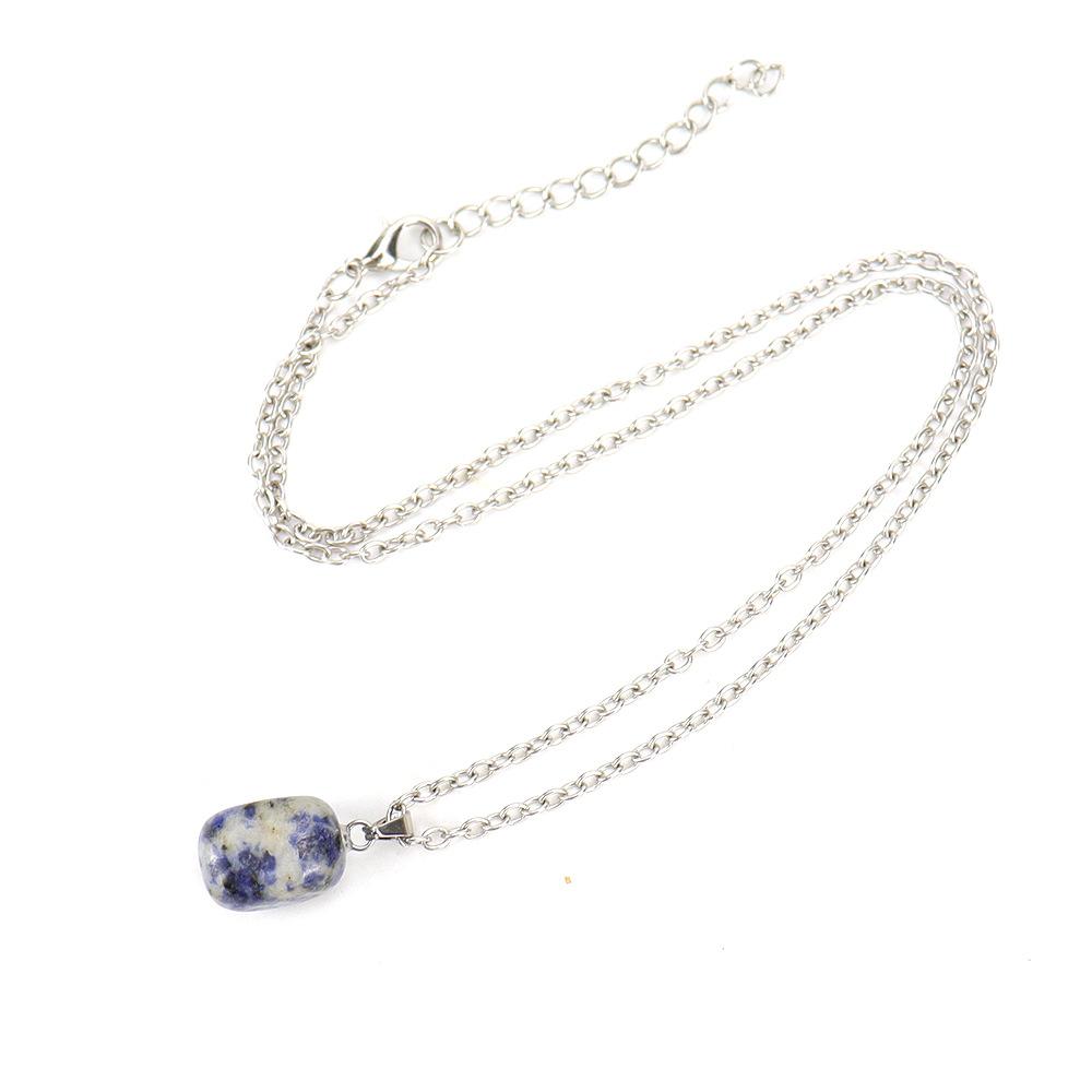 Natural Crystal Natural Stone Tiger Stone Irregular Shape Small Pendant Necklace N627