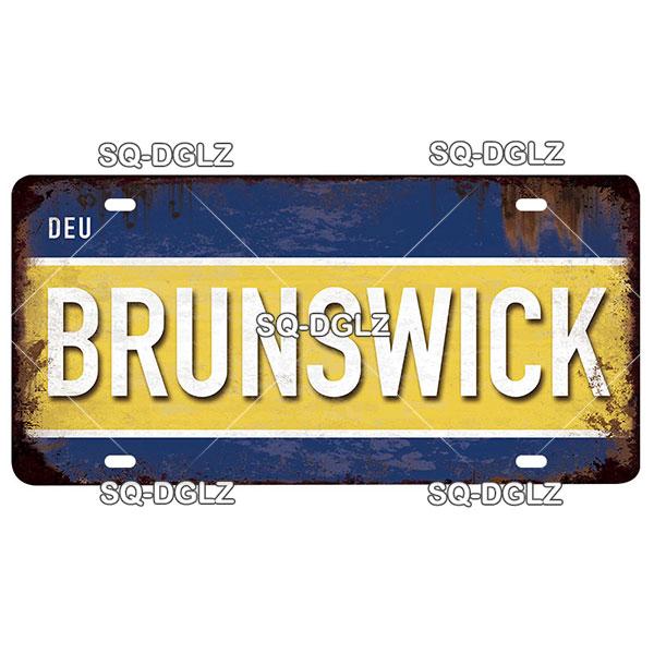 [SQ-DGLZ]Germany City License Plate Metal Sign Vintage Plaque Tin Sign Wall Decor Bar Decor BERLIN Team Flag Poster