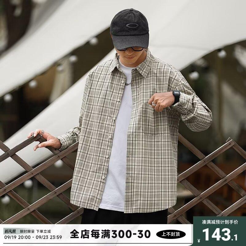 2024 Rutete Langermet Skjorte Japansk Hong Kong-stil Ins Løs Skjorte Gutter Sommer Trendy Allsidig Casual Jakke