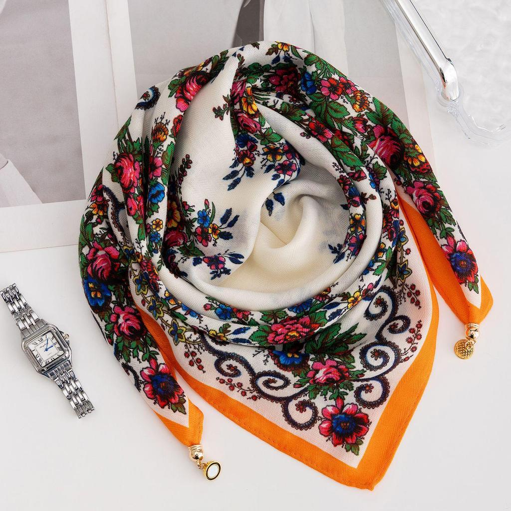 Women's Magnetic Buckle Cotton Scarf - Stylish, Lightweight, Comfortable Neck Protection