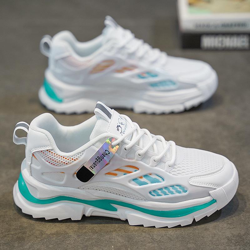 Men's Shoes 2025 Summer New Teen Ins Style Casual Versatile Dad Shoes Men's Sports Breathable Mesh Shoes