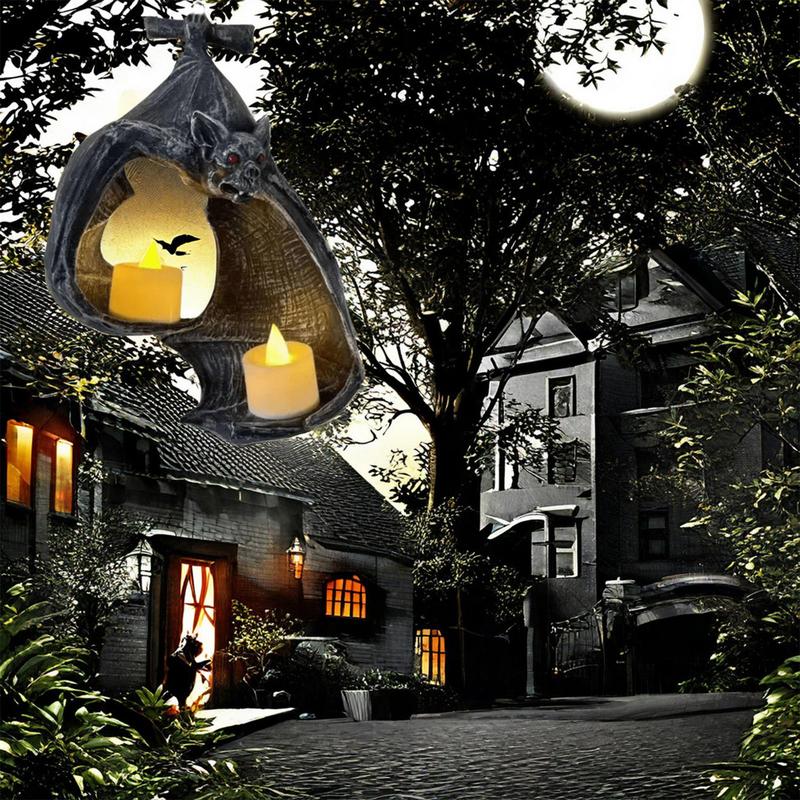 Gotischer Fledermaus Kerzenhalter Halloween Kerzenständer Dekoration Fledermaus Teelicht Kerzenhalter Halloween Fledermaus Kerzen Dekorationen Gotisch