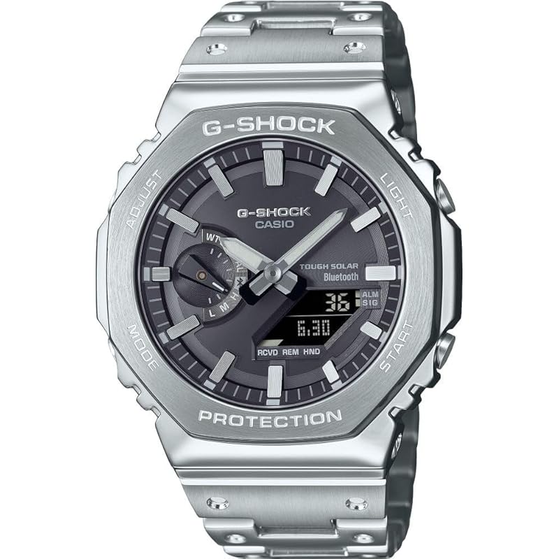 

[Casio] watch G-Shock full metal Equipped with Bluetooth tough solar GM-B2100SD-1A men s Silver (GM-B2100SD-1AJF same type) Re-imported overseas model