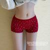 Dámské Jaro a Podzim Nová Láska Puntík Květ Čistá Bavlna Antibakteriální Prodloužený Rozkrok Pas Plochý Úhel Kalhotky