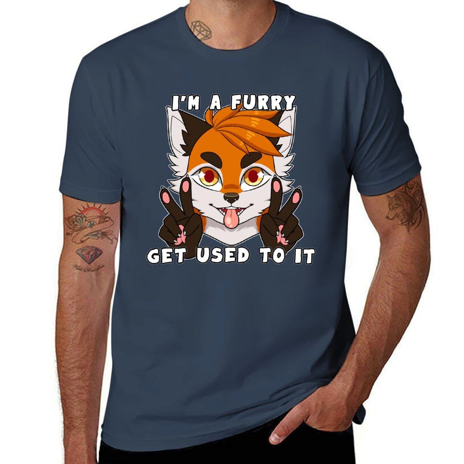 Im a furry get used to it TShirt Casual Everyday Short Sleeve TShirt S