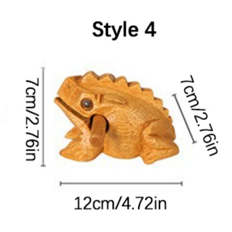 1 Stück Holzfrosch Guiro Raspel, Handgefertigtes Holzfrosch Musikinstrument, Afrikanische Holzfrosch Raspel Musikinstrument für Erwachsene