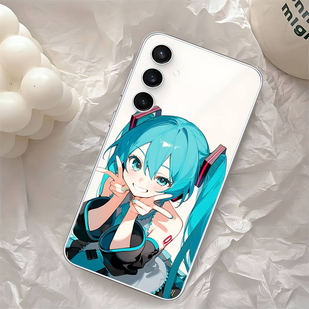 Kawaii H-Hatsune Miku-S Phone Case For Samsung Galaxy S25 S24 S23 S22 S21 FE Ultra Plus A32 A53 A13 A31 Soft Cover