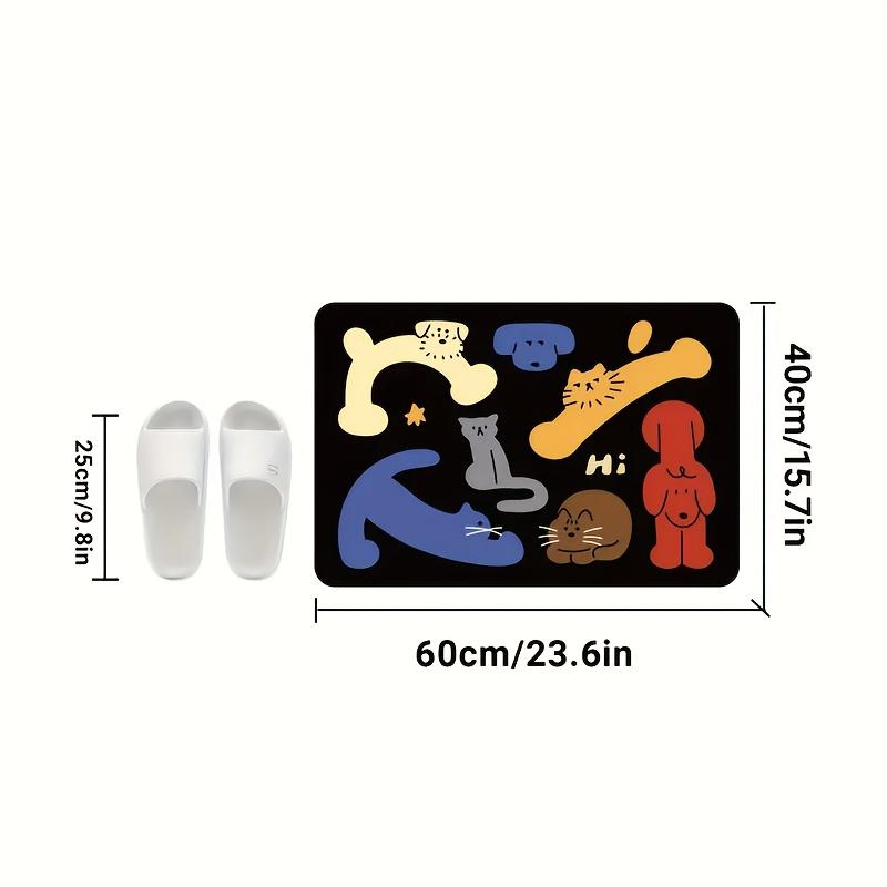 Dopamine Bathroom Diatomaceous Earth Carpet, Absorbent, Non Slip, Washable Shower Room Entrance Mat Home Decor