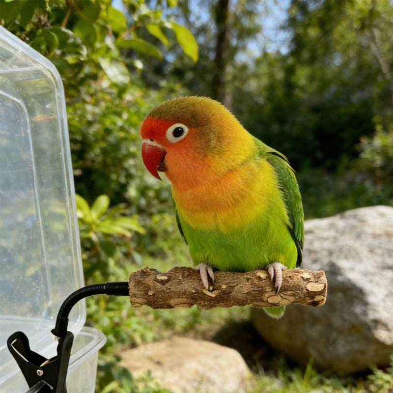 Adjustable Bird Training Perch With Easy Mounting Clip On Design for Cage Table Bird Standing Perch Cage Accessories