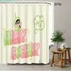 Crayon Shin-Chan Flame Ninja Z Themed 2D Print Waterproof Shower Curtain, Flying Shin-Chan With Family & Shiro Colorful Cityscap
