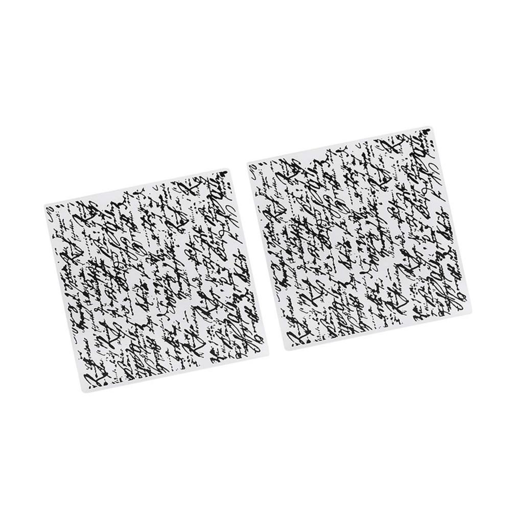 2pcs Reusable Polymer Embossing Mold Polymer DIY Embossing Plate Embossing Folder  Scrapbooking