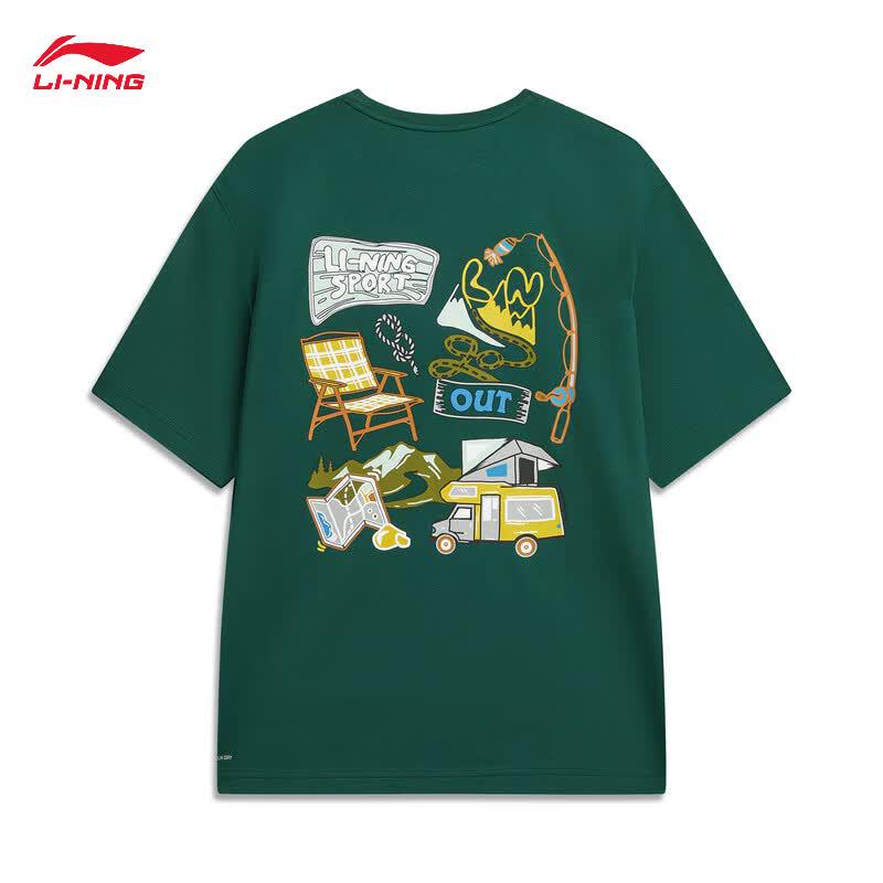 Li-Ning Unisex Round Neck Loose Fit Printed Short Sleeve T-Shirt