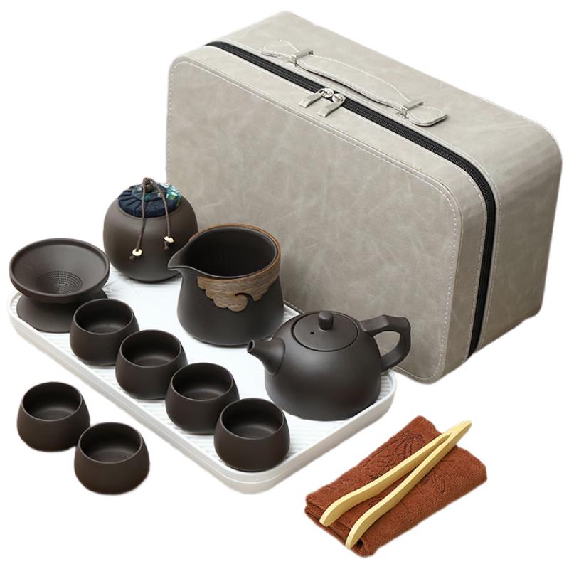 Zisha Ceramic Travel Kung Fu Tea Set