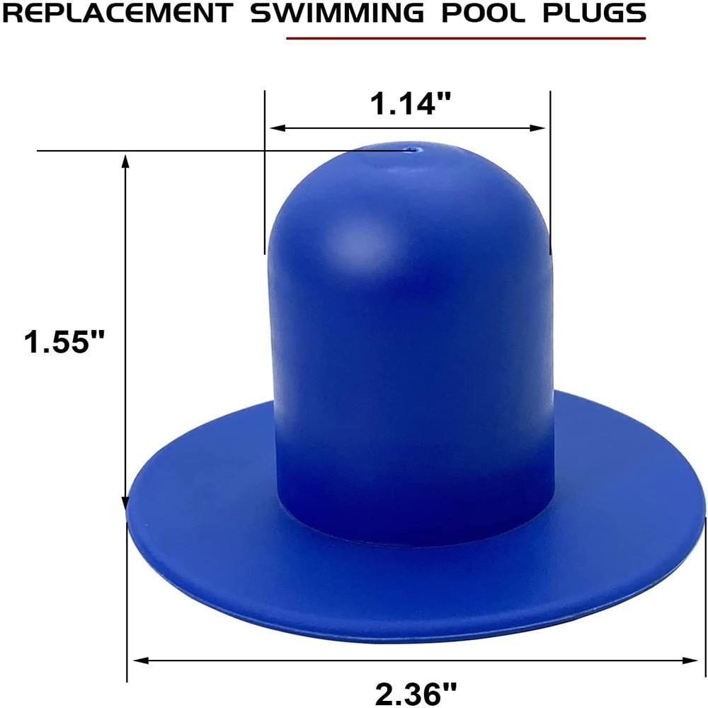 4pcs Blue Or Black Plastic Swimming Pool Wall Plugs Swimming Pool Drain Plug Pump Strainer Hole Plug Water Stopper