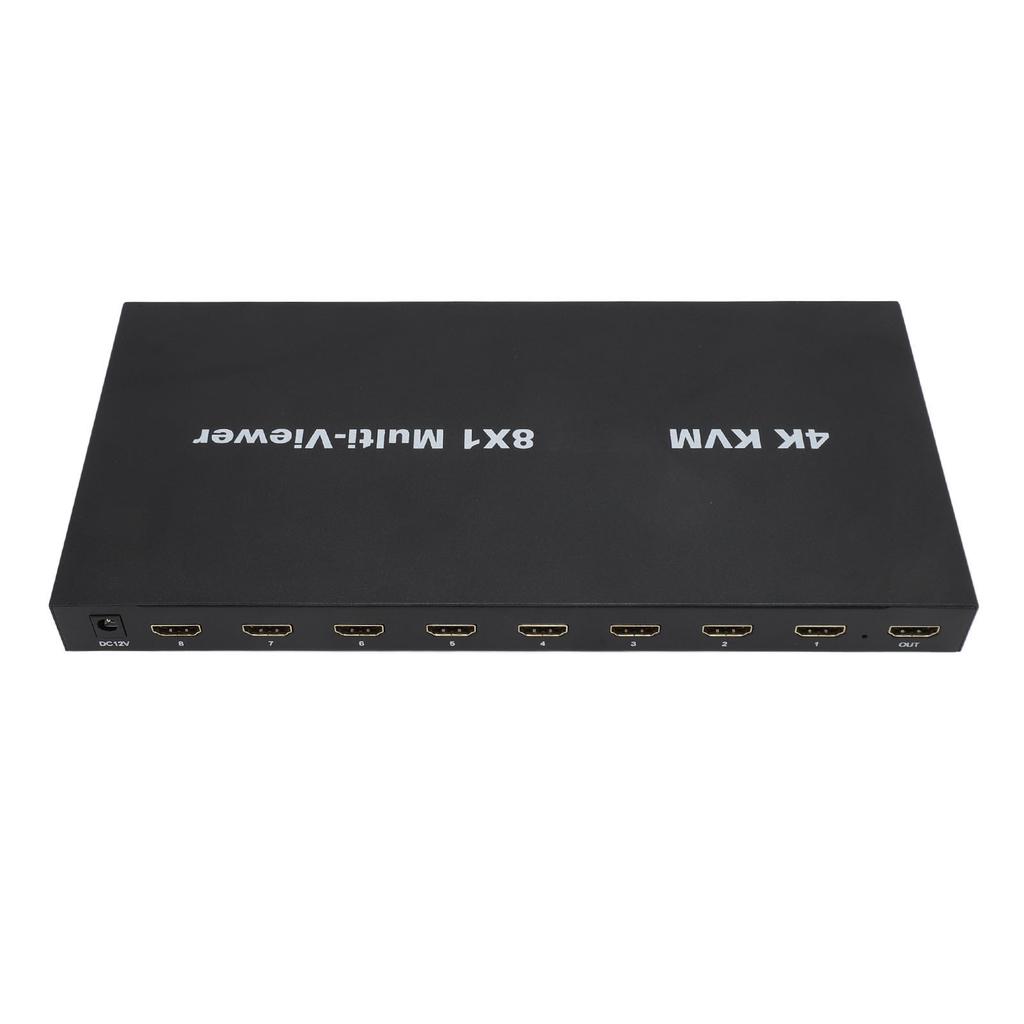 HD Multimedia Interface Splitter Professional 4K 30Hz 8 in 1 Out HD Multimedia Interface KVM Switch