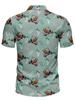 Printed Design – Not Textured Men's Vintage Gorilla Print Short Sleeve T-Shirt - Lightweight Polyester, Summer Golf and Tennis Tee, Fun Animal Design,