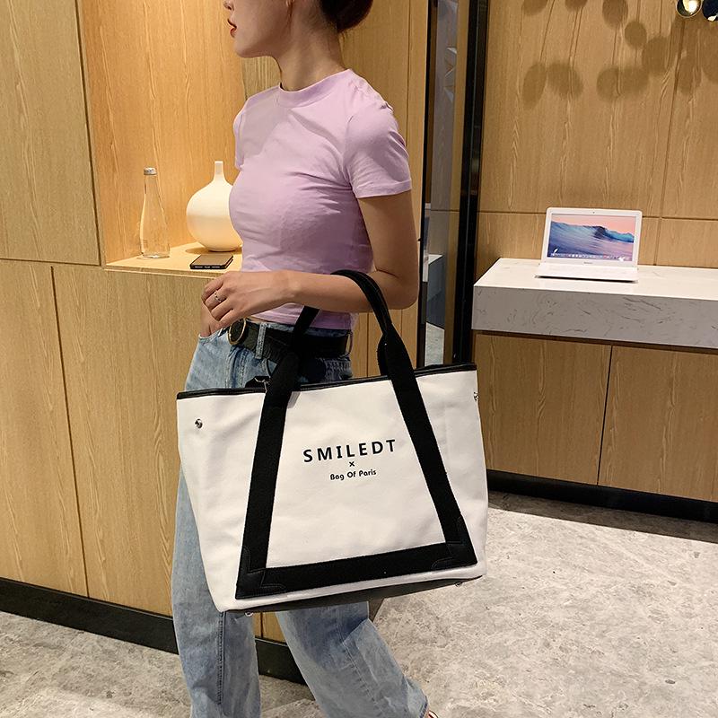 Women's High-End 2024 Large Canvas Tote: Fashionable Handbag & Shoulder Crossbody