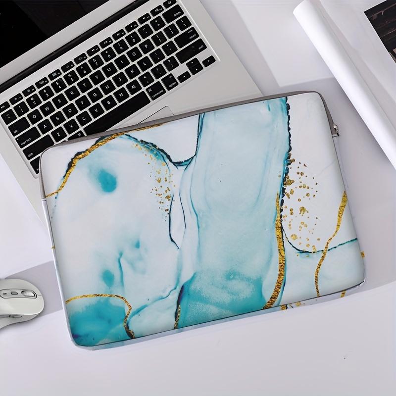 1-piece set, marble print pattern laptop bag, briefcase, suitable for 14 inch laptops, fixed laptop bag